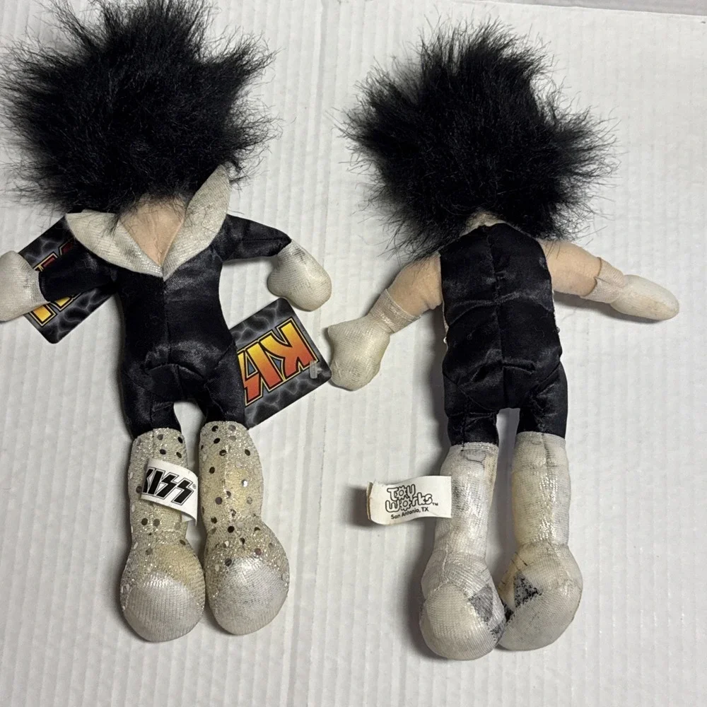 Toy Factory KISS Plush Dolls Spaceman & Demon 2002 with Tags